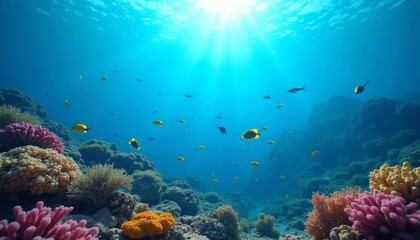 Naklejka premium Exploring the depths of the oceans vibrant life