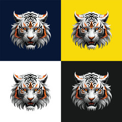 Tiger Cartoon Vector Icon Illustration
