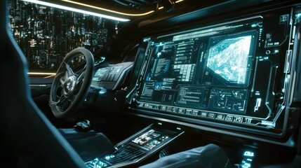 The futuristic digital display