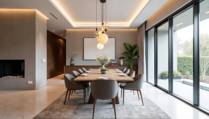  Modern elegance  A stylish dining room with a view