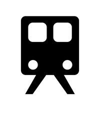 THE IMAGE OF THE BLACK TRAIN ICON LOOKS BEAUTIFUL