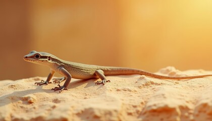 Fototapeta premium Desert Dweller A lizards life in the sun