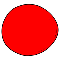 red circle doodle illustration hand drawn isolated vector	