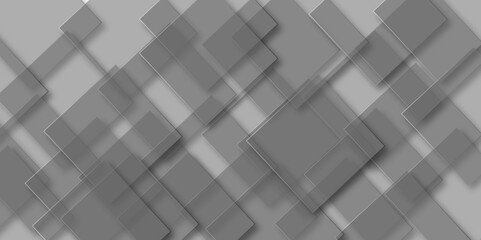  Abstract gray square shape with futuristic background. Grey, white abstract square background geometry shine and layer element vector for presentation. White square vector background for cards, flyer