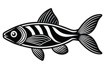 Tuna Silhouette Vector Minimal Marine Fish Icon for Seafood and Fishing Industry Design