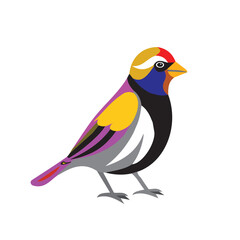 Cute bird art vector illustration