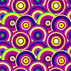 Abstract colorful circles seamless pattern. Vector illustration