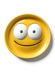 Yellow plate with smiley face