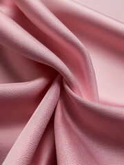 The pink silk fabric has a delicate, flowing texture.