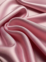 The pink silk material appears soft and luxurious.