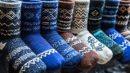 Snowflake socks feet winter cozy National Sock Day