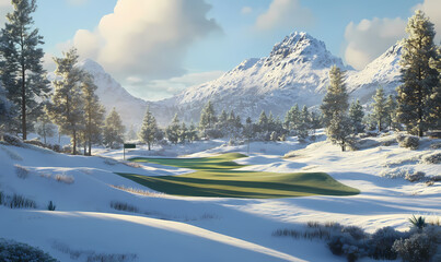 winter landscape in the mountains