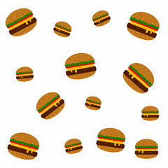 pattern with hamburger