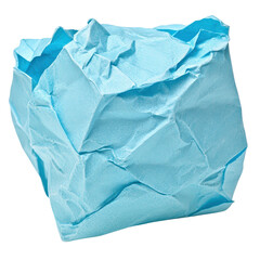Obraz premium Crumpled Blue Paper Texture Abstract Background Design Element