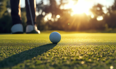 golf ball on the hole