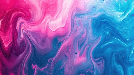 Fototapeta premium Abstract neon liquid wavy background. Liquid art, marbling texture