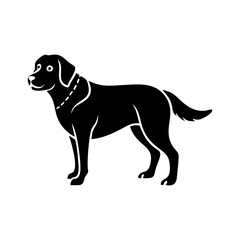 Golden Retriever dog Silhouette vector art image