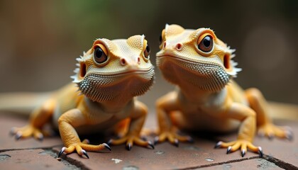  Two adorable baby geckos ready for adventure