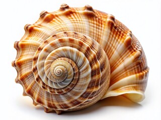Obraz premium Sacred Chank Seashell Isolated on White Background for Decorative and Zoological Use
