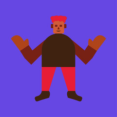 Happy Man Vector illustration For Digital Communication,Smiling Man Vector,Happy Man Cartoon,Joyful Man Illustration,Positive Person Vector,Cheerful Male Character