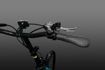 Black bicycle handlebar.