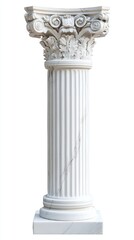 Obraz premium White marble Tuscan pillar architecture ancient column.
