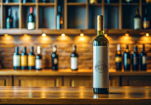 Glass Bottle Mockup Template