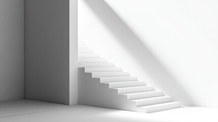 Minimalist modern staircase with sleek design and room for copy or branding
