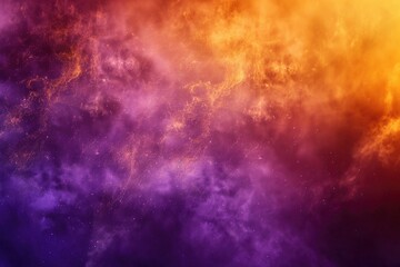 Obraz premium A cloudy purple and yellow sky with a building in the foreground