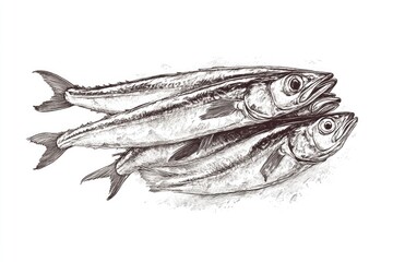 A simple illustration of three fish on a white background, suitable for use in educational materials or children's products