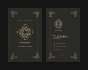 Fototapeta premium Vintage ornament pattern business card design