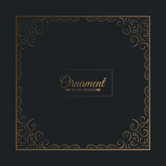 dark gold decorative frame design background