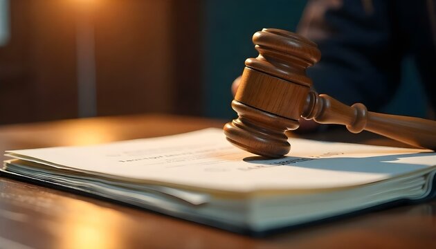 Judge Gavel and Judicial Court Files