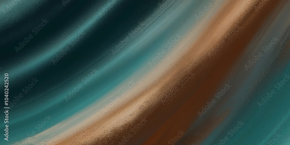 Poster Teal and Brown Swirls with Texture