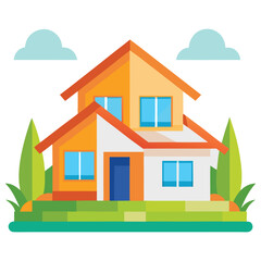 Modern Building House Logo Vector – Sleek Architectural Design for Real Estate and Urban Development