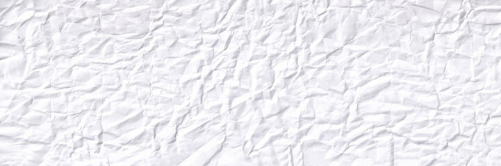 Clean white paper, wrinkled, abstract background. White crumpled recycled paper texture background for business communication and education design.
