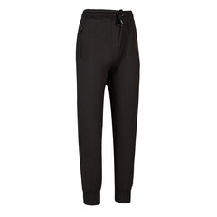 Black jogger pants with drawstring waist