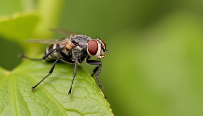 Closeup of a bee on a leaf showcasing its vibrant colors and intricate details
