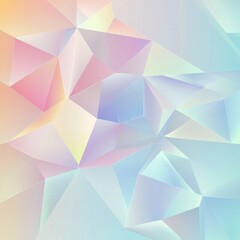 Obraz premium This artwork showcases a soothing gradient background with delicate polygonal shapes in soft pastel colors creating a tranquil feel. Generative AI