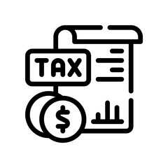 Fototapeta premium tax line icon