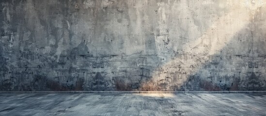 A backdrop featuring a gray wall with ample room for text or images termed as a copy space image