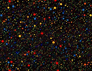 Abstract digital wave dots patterns in colorful tones against a dark background a modern design