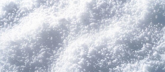 Fresh clean snow with a smooth textured surface is ideal for holiday designs featuring snow patterns and suitable as a winter themed copy space image from a top down view