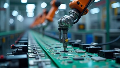  Robotic precision in electronics assembly