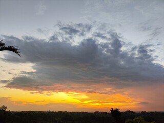 sunset in the sky