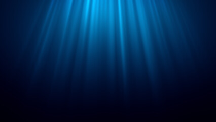 Blue Light Rays, Optical Lens Flare Effect, Glowing Light Leak