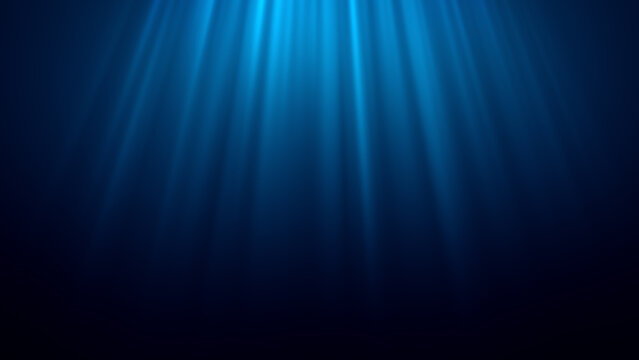 Blue Light Rays, Optical Lens Flare Effect, Glowing Light Leak