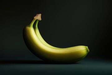 A single banana sitting on a table