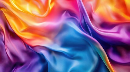 Fototapeta premium Abstract Background with 3D Wave Gradient Silk Fabric