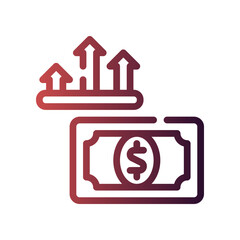 Obraz premium graph gradient icon